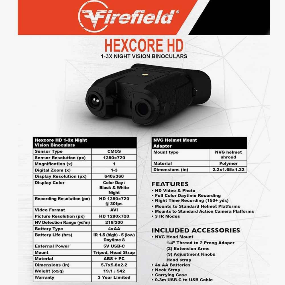 Firefield Hexcore HD 1-3x night vision device
