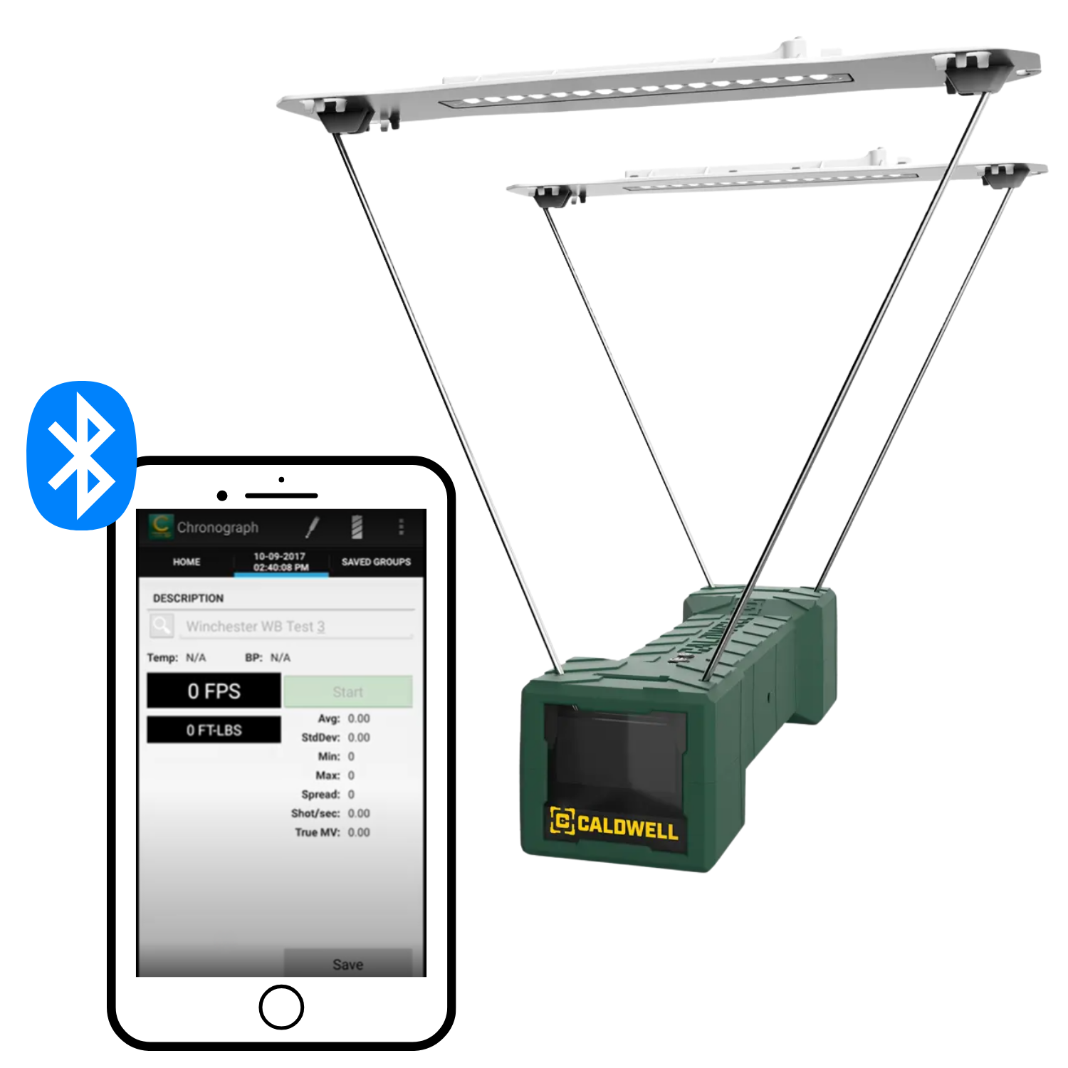 Caldwell Cronógrafo Balístico de Precisão 2.0 Bluetooth