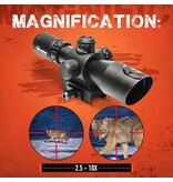 Firefield Barrage 2.5-10x40 riflescope with red laser