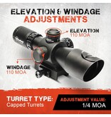 Firefield Mira telescópica Barrage 2.5-10x40 com laser vermelho