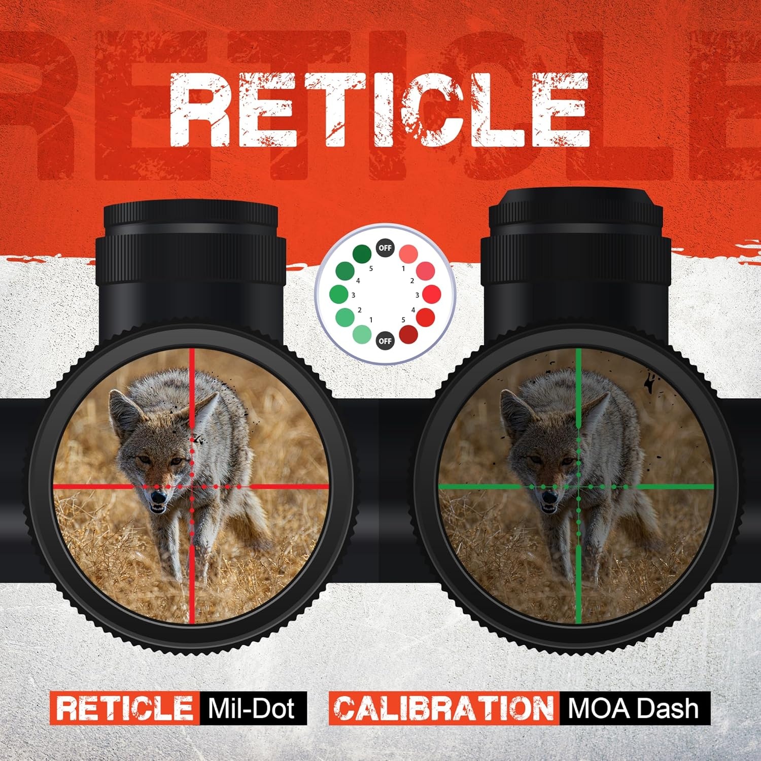 Firefield Barrage 2.5-10x40 riflescope with red laser