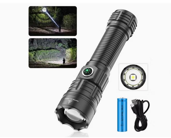 WADSN Torcia LED ad alta potenza con zoom e attacco Picatinny