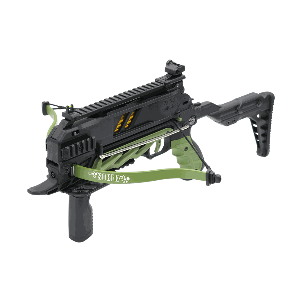 ManKung Sobek 7-shot rapid-fire pistol crossbow with shoulder stock