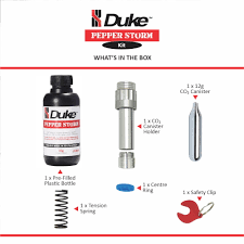 Duke Defence Kit de tormenta de pimienta: granada de pimienta