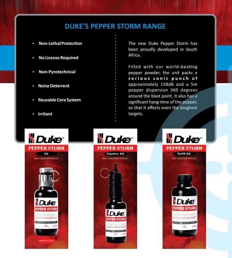 Duke Defence Kit de tormenta de pimienta: granada de pimienta