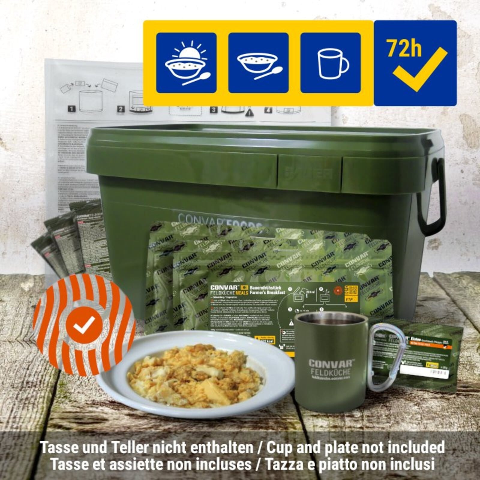 Convar Foods 72-hour emergency supplies - EU recommendation