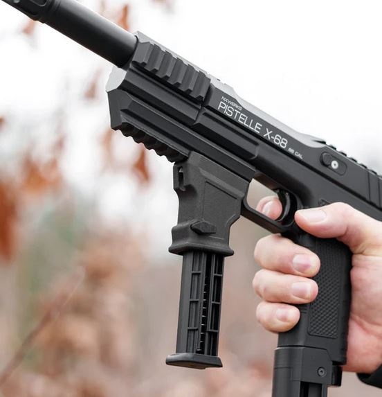 HD24 Magazine holder and barrel cover with 3-way Picatinny rails for Pistelle X-68