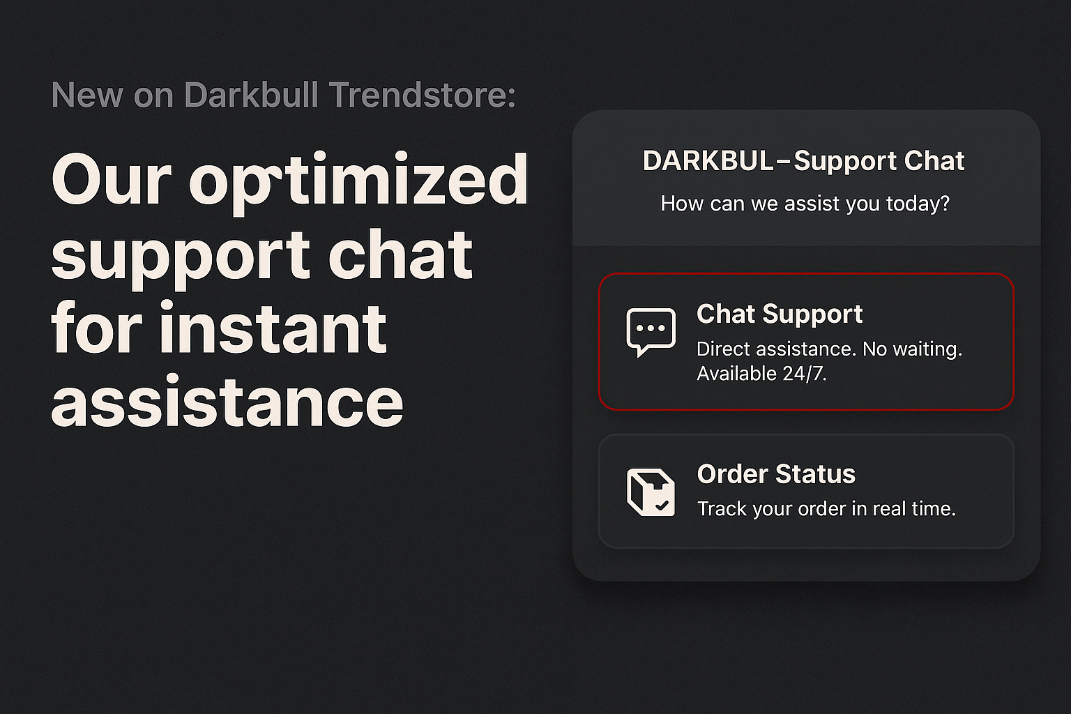Introducing the New Support Chat on Darkbull Trendstore