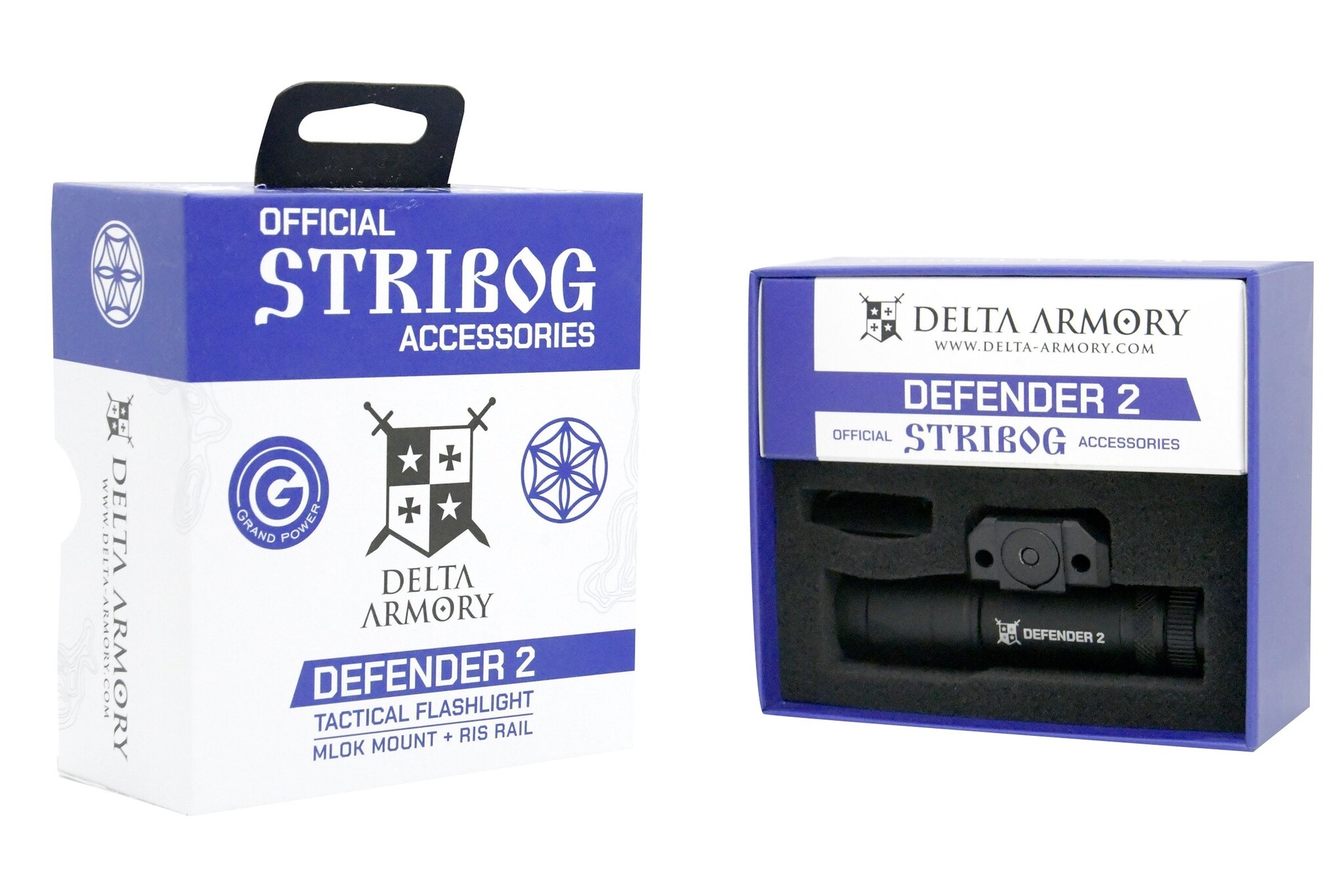 Delta Armory Torcia tattica Stribog Defender 2 - Nera