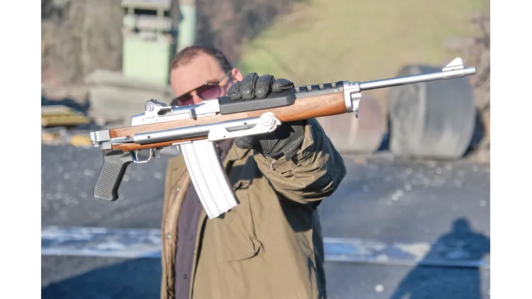 Ruger Mini-14 GBB AirSoft 1,6 Joule - Echtholz & Stainless-Finish