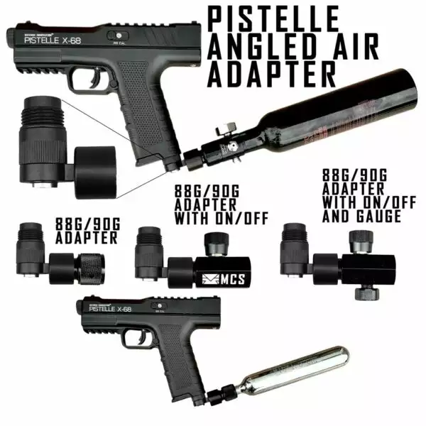 MCS andgled Adapter für 88g Co2 Kapseln für X-68 PDW Conversion