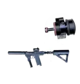 MCS HPA Stock Adapter with integrated on/off valve for Pistelle X-68