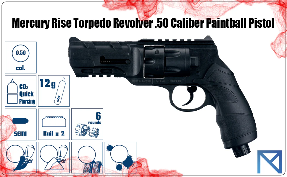 Mercury Rise Revolver torpille cal. 50 - 15 joules