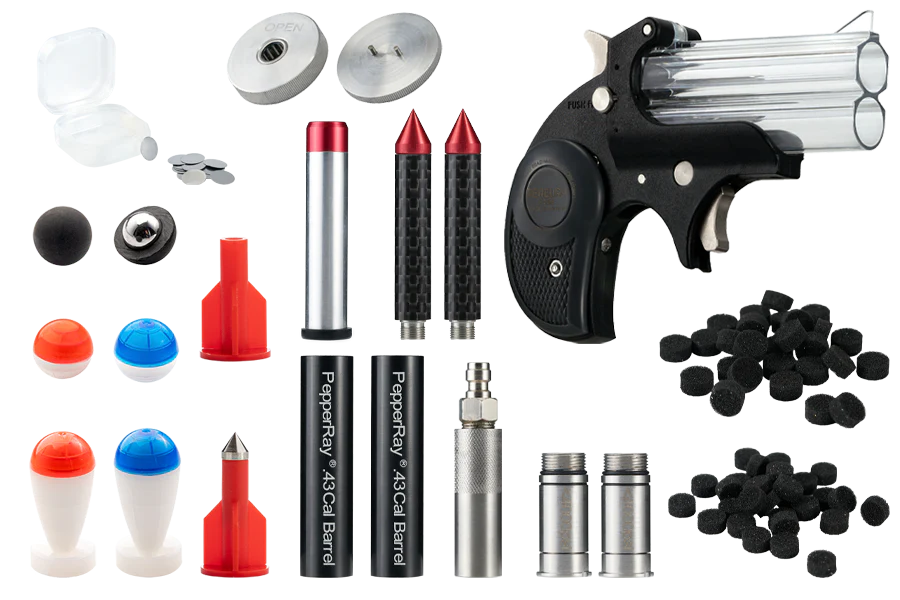 Mercury Rise PepperRay PCP Derringer Bundle Kal. .43 / .50