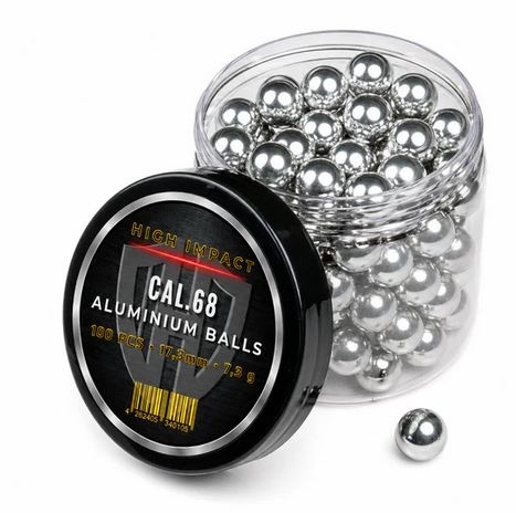HD24 7,5 g aluminiowe kule do tłuczenia szyb o dużej wytrzymałości, kal. .68 - 100 sztuk