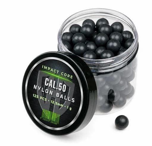 HD24 1g Nylon Balls Impact Core Bullets Cal. .50 - 125 pieces