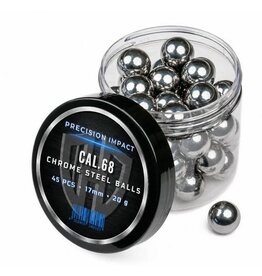 HD24 Balles à impact de précision chromées de 20 g, calibre .68 - 45 pièces