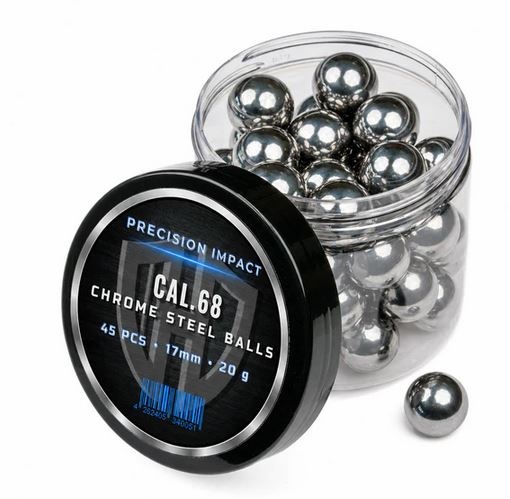 HD24 20g Chrom Precision Impact Kugeln Kal .68 - 45 Stück