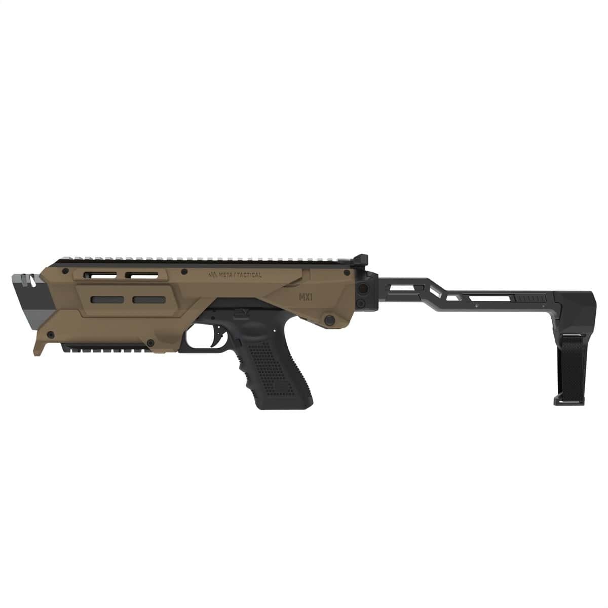 Meta Tactical Kit de conversão de pistola MX-1 tudo-em-um para Glock, Ruger e PSA Dagger
