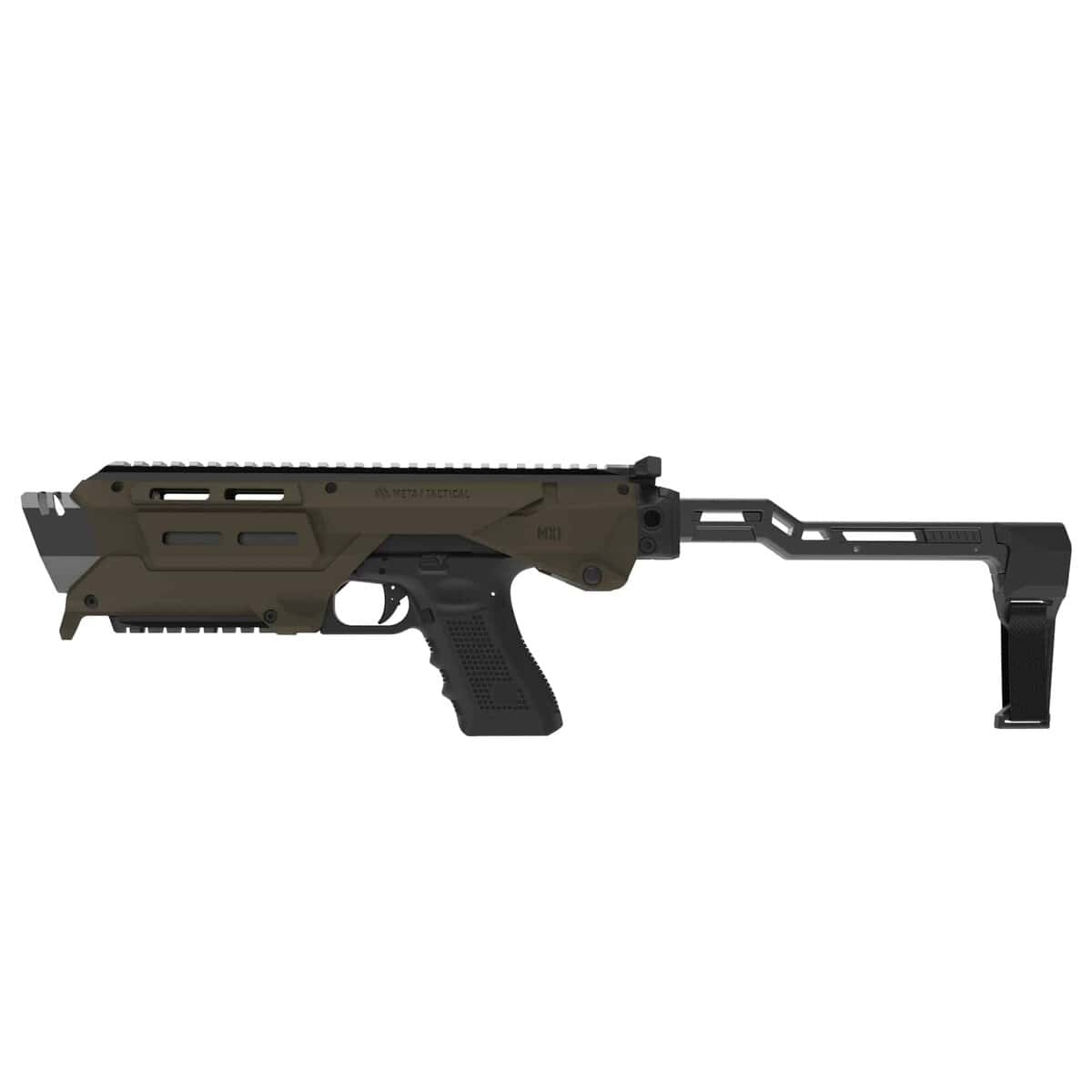 Meta Tactical Kit de conversão de pistola MX-1 tudo-em-um para Glock, Ruger e PSA Dagger