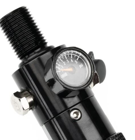 HD24 Botella de HPA de 0,2 litros con regulador de encendido/apagado de 1100 PSI.
