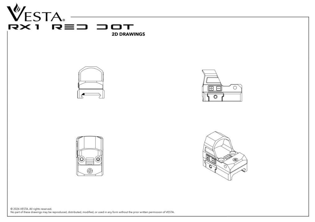 Vesta Optique à point rouge RX1 Micro – Picatinny