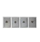 Smith & Wesson BULLSEYE Throwing Cards – Set of 4 Stainless Steel Throwing Cards