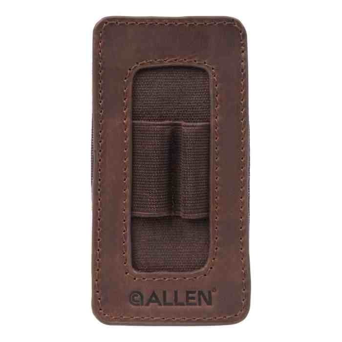 Allen Leather cartridge case for 2 ball cartridges for fore-end - brown