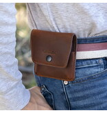 Allen Leather belt pouch for 6 rifle cartridges - brown
