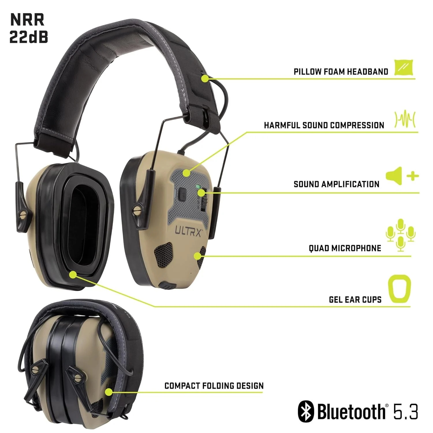 Allen ULTRX Bionic Fuse - Protezione acustica Bluetooth con sistema a 4 microfoni