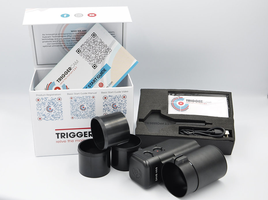 Eyecam Technologies Trigger-Cam 2.1 – Caméra de visée 4K avec Wi-Fi et diffusion en direct