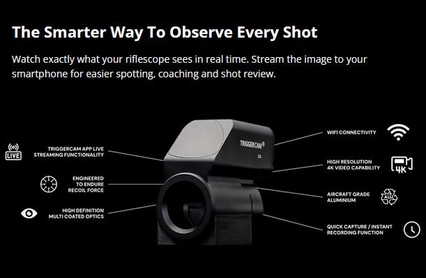 Eyecam Technologies Trigger-Cam 2.1 – 4K Zielfernrohr-Kamera mit Wi-Fi & Live-Streaming