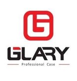 Glary Waterproof hard case suitcase with trolley function – 46 × 35 × 20.6 cm – black
