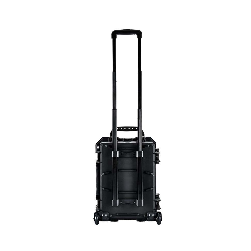 Glary Maleta rígida impermeable con función de carrito – 46 × 35 × 20,6 cm – negra