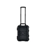Glary Maleta rígida impermeable con función de carrito – 46 × 35 × 20,6 cm – negra