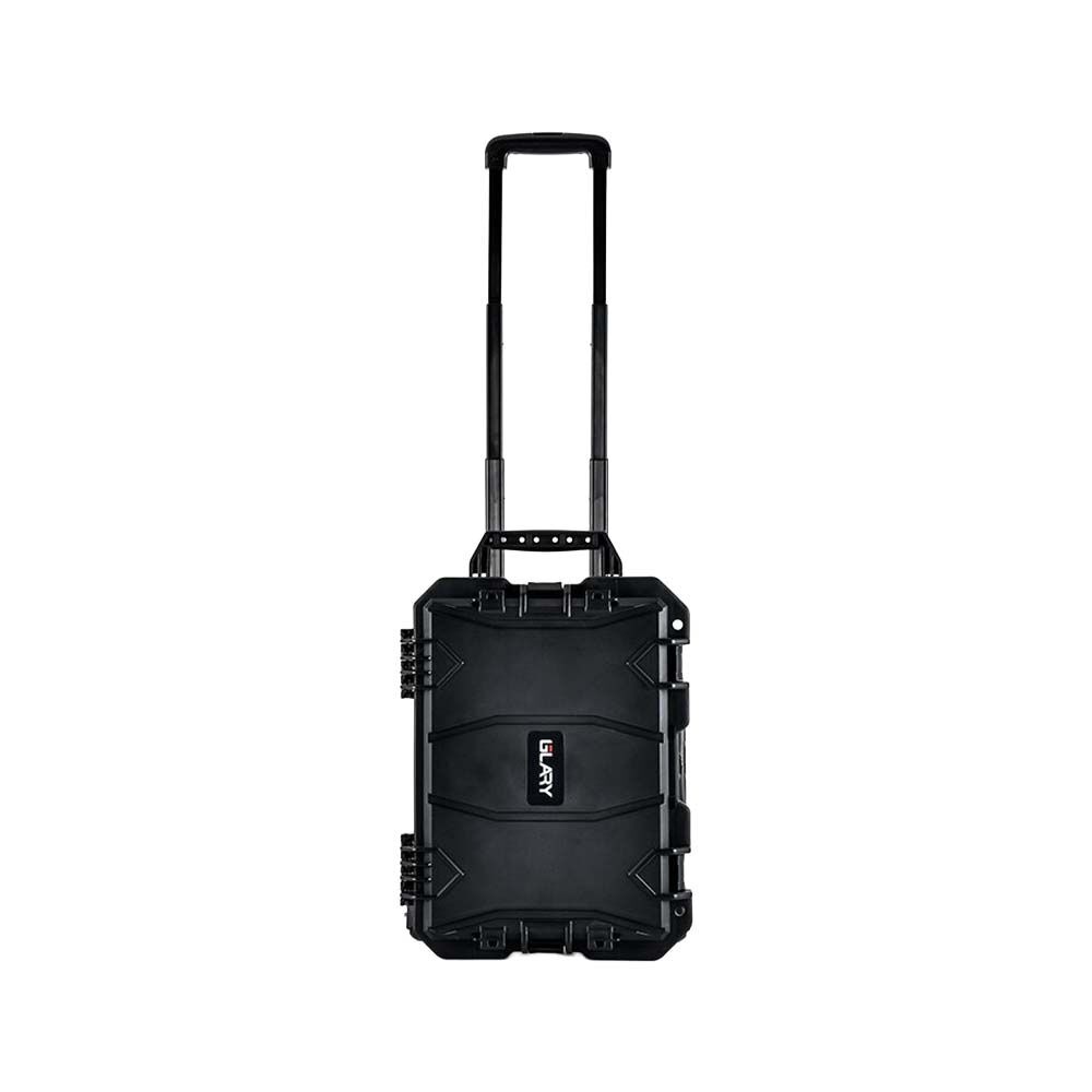 Glary Maleta rígida impermeable con función de carrito – 46 × 35 × 20,6 cm – negra
