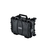 Glary Waterproof hard case suitcase with trolley function – 46 × 35 × 20.6 cm – black