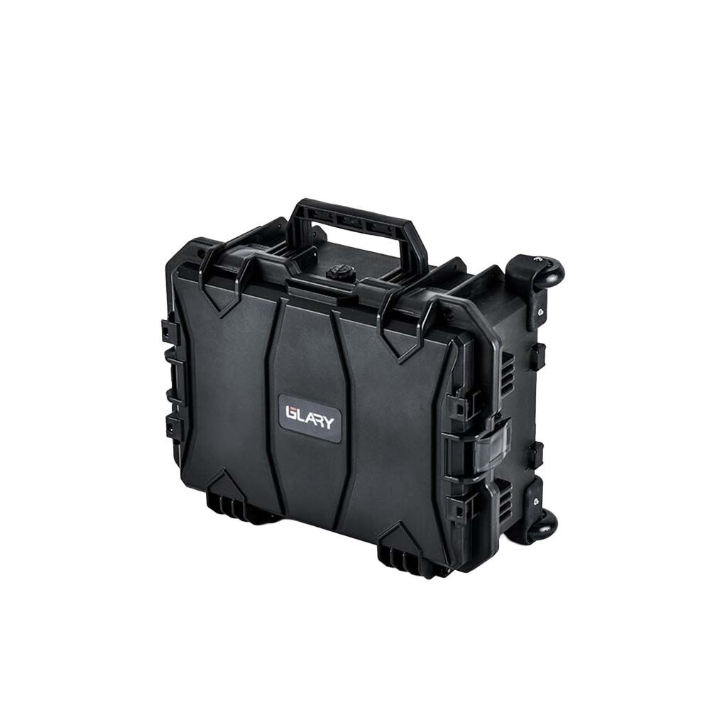 Glary Waterproof hard case suitcase with trolley function – 46 × 35 × 20.6 cm – black