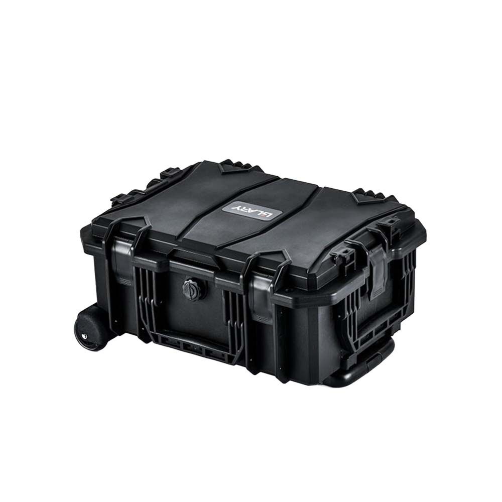 Glary Waterproof hard case suitcase with trolley function – 46 × 35 × 20.6 cm – black