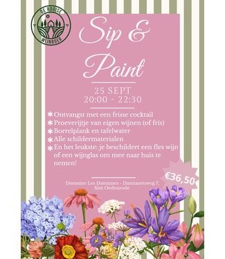 Sip & Paint vrijdag 25 september