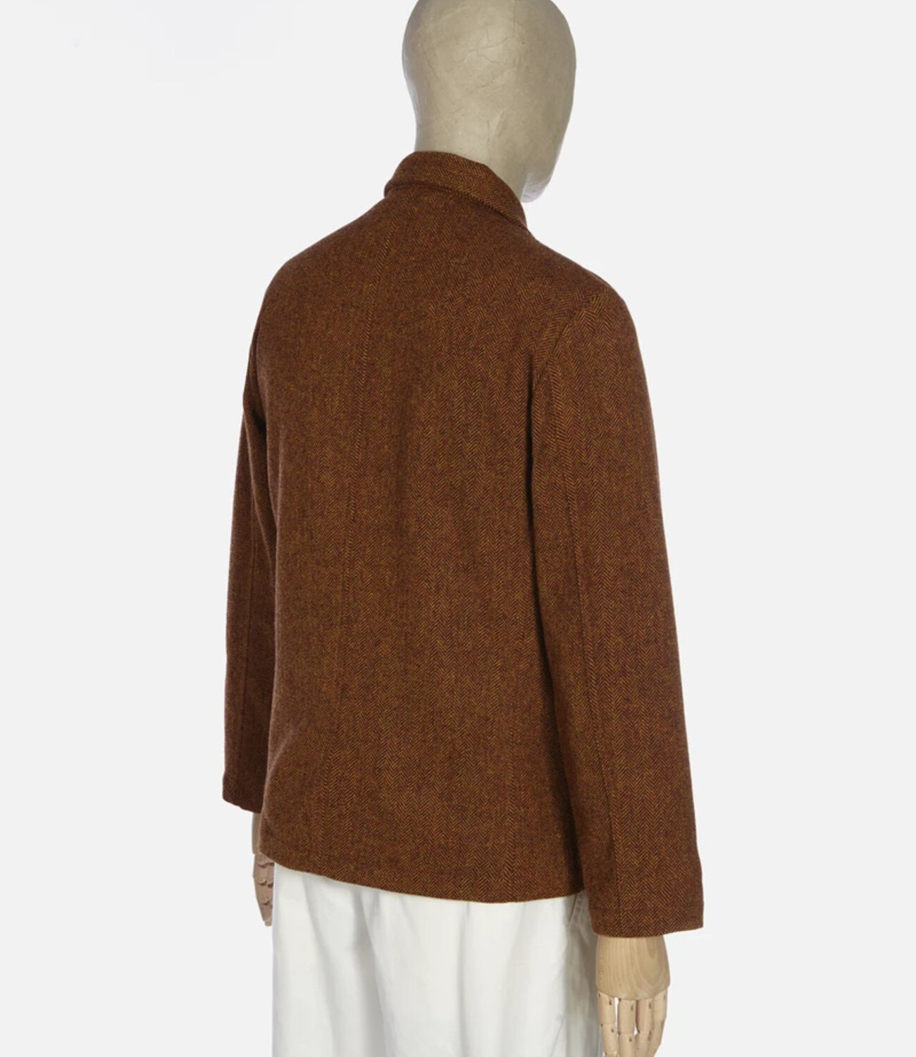 Jacket herringbone wool in orange. - Neighbourhood