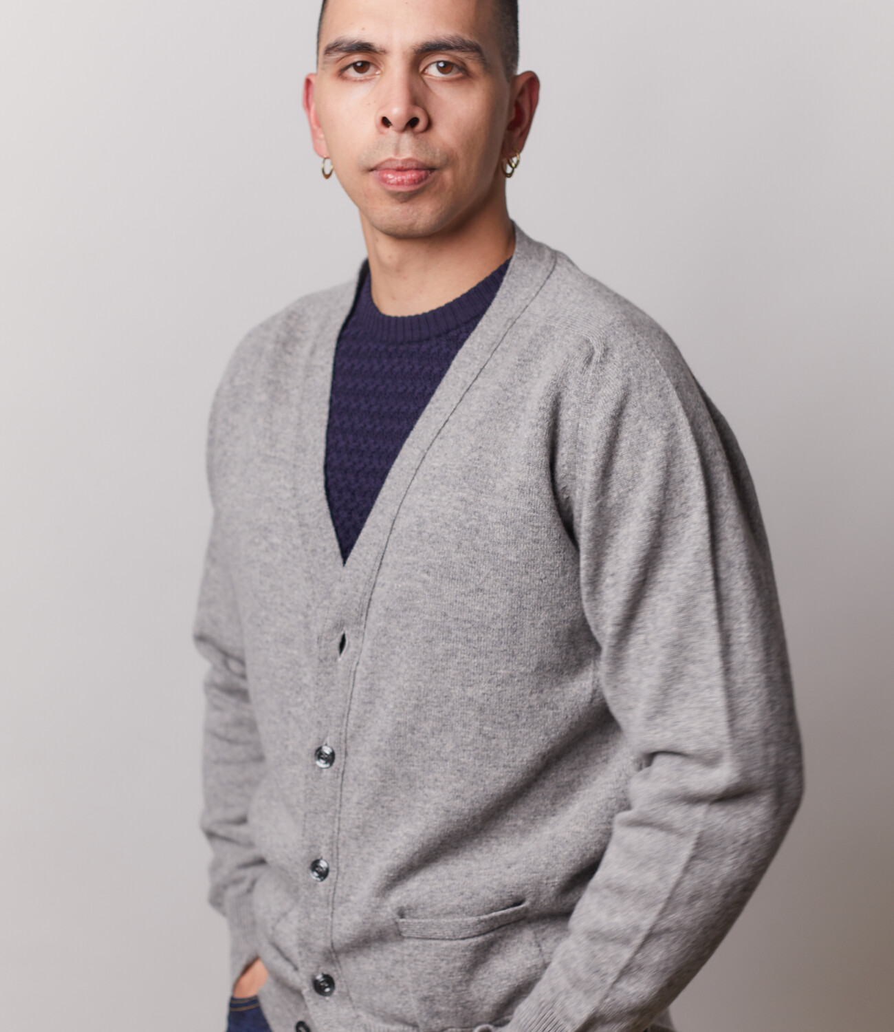 Flannel cardigan mens deals