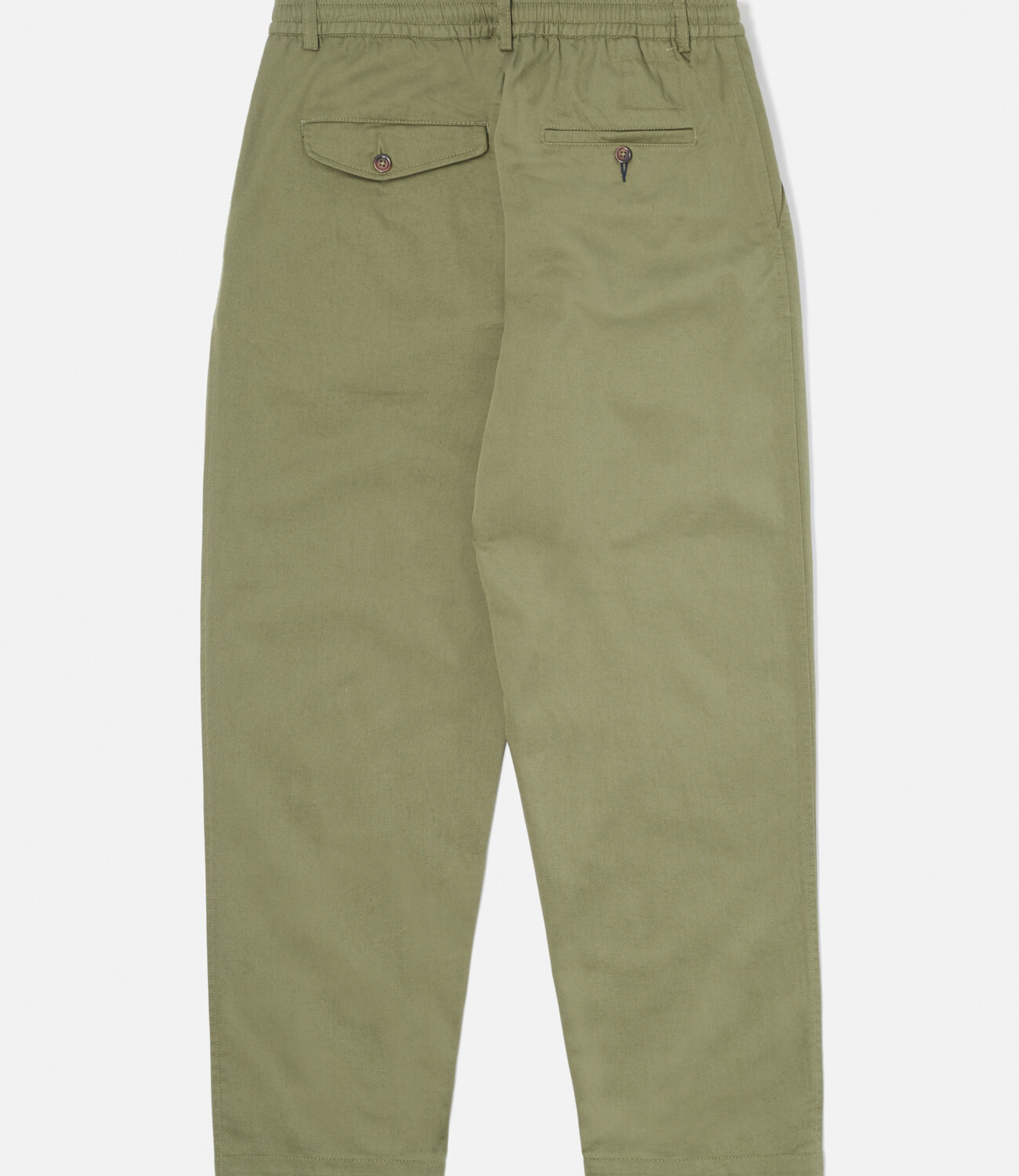 Twill pleated track pant - Light olive