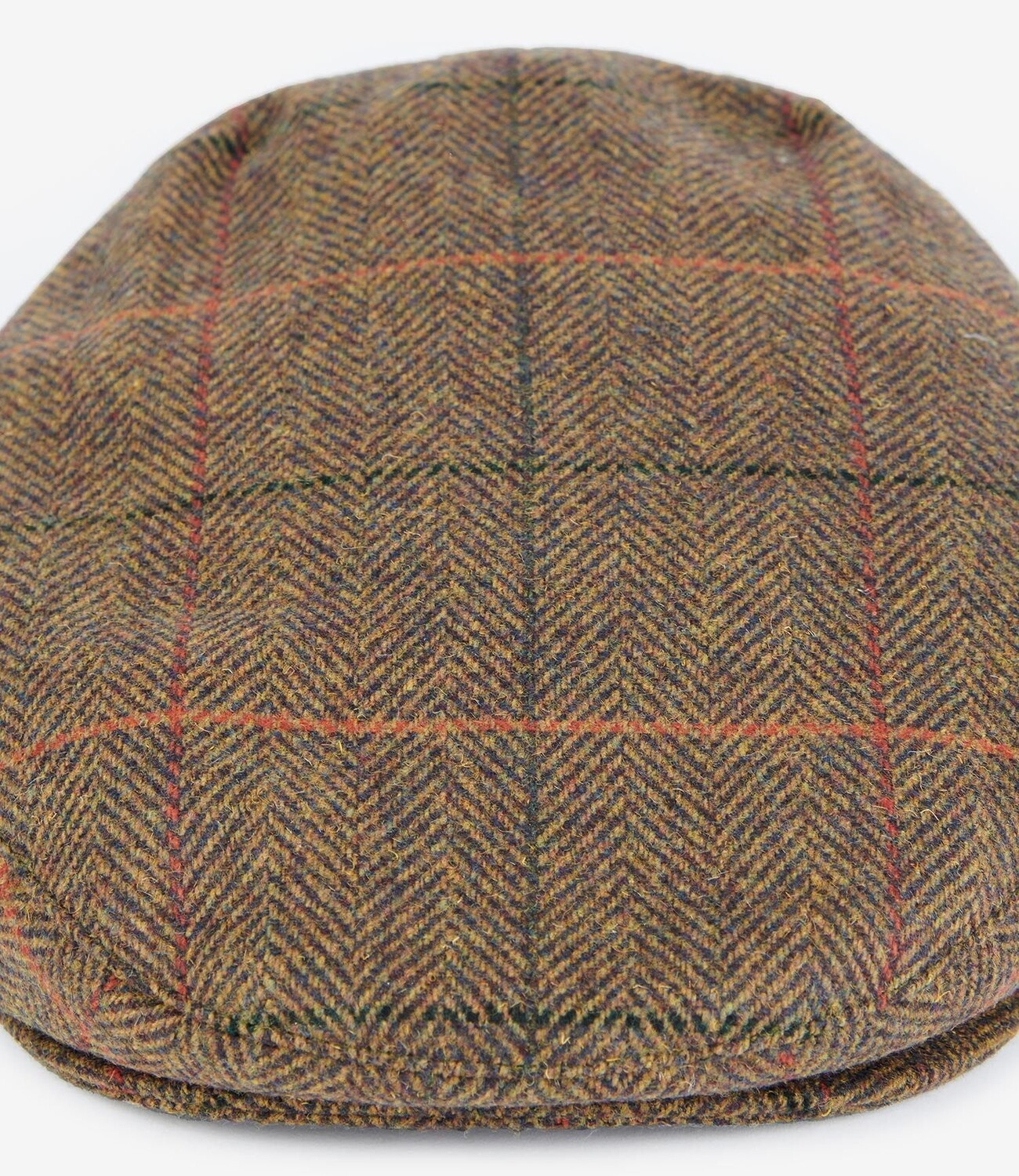 WIlkin Flat Cap - Olive Orange Red