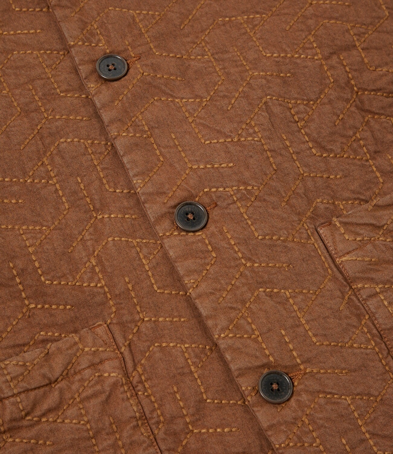 Travail quilt shirt - Brown