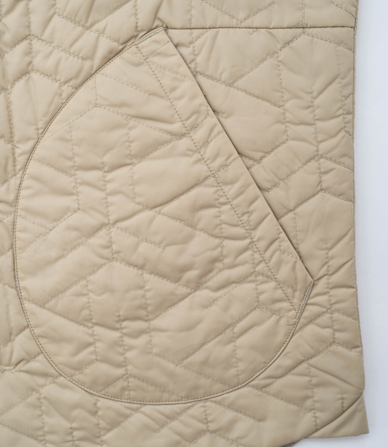 Travail gilet recycled fine nylon - Pale khaki