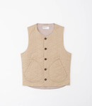 Universal Works Travail gilet recycled fine nylon - Pale khaki