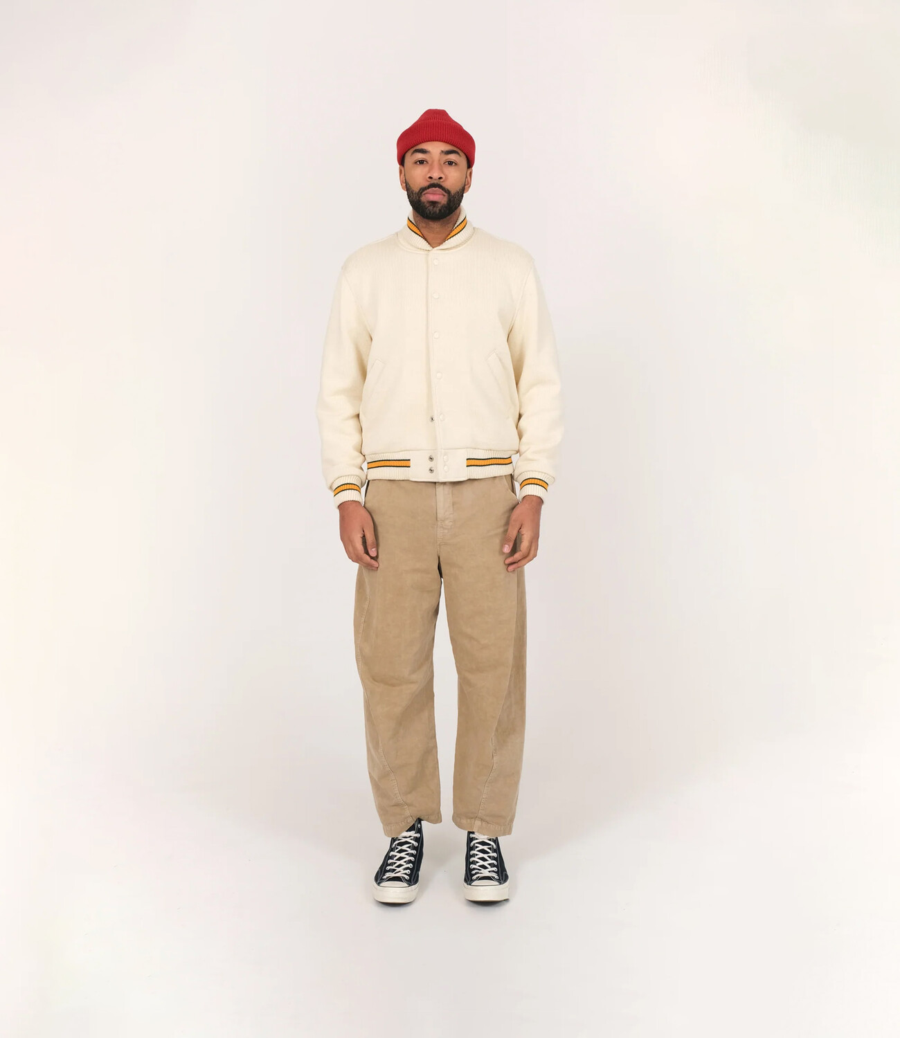 Wool Knit Club Jacket - Off White