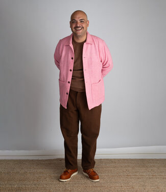 Universal Works Easy over jacket harris tweed - Pink