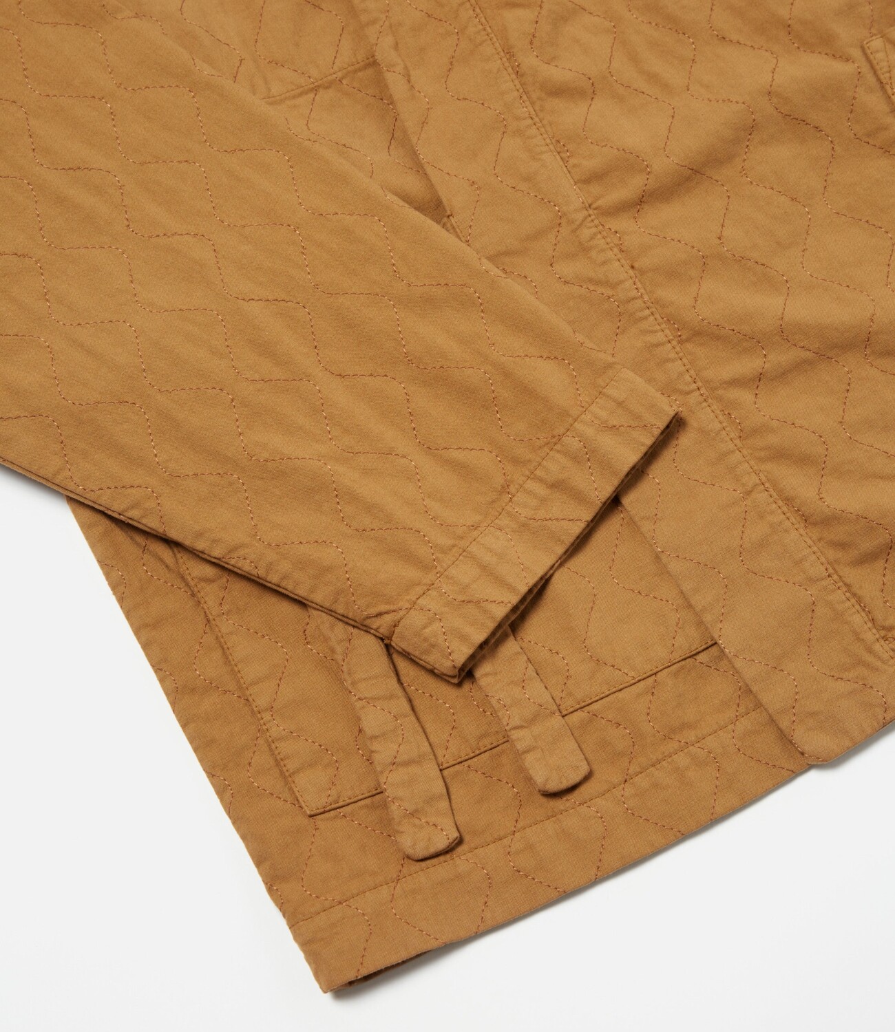 Quilted kyoto work jacket quilt cotton - Cumin